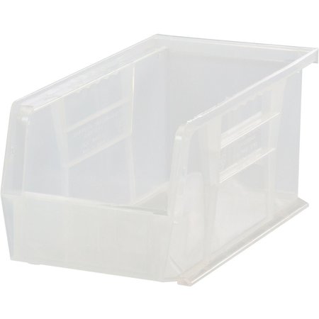 QUANTUM STORAGE SYSTEMS Ultra Stack and Hang Bin, 4-1/8 in x 10-7/8 in x 4 in, Clear QUS224CL